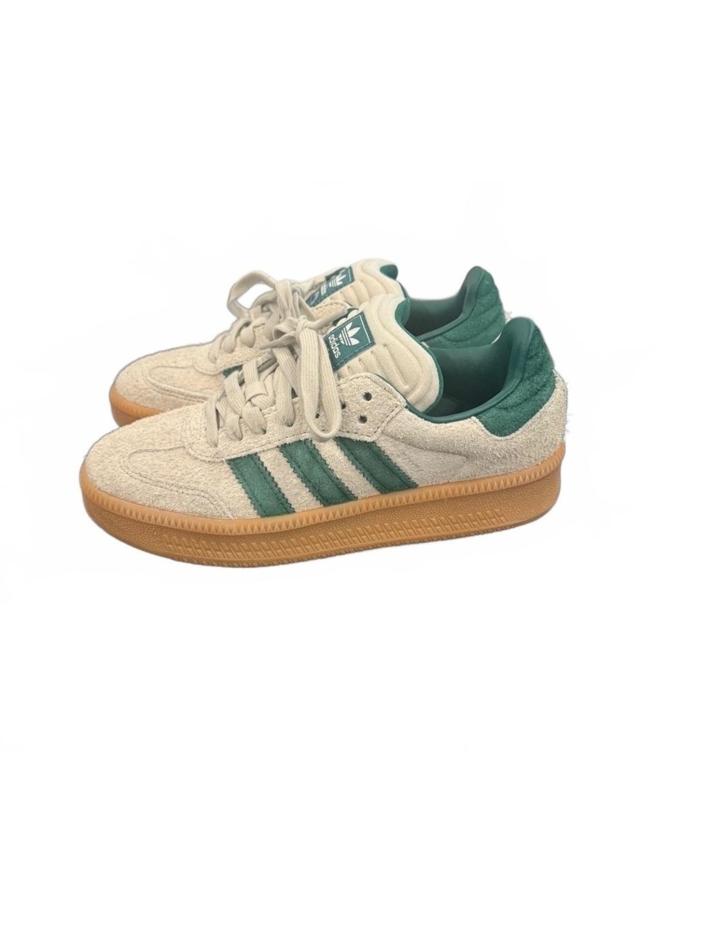 adidas Samba XLG Athletic Shoe - Putty Grey / Collegiate Green / Gum